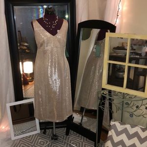 Gold cocktail dress. Never worn.